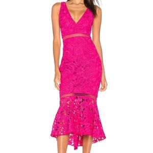 Nicholas Azzalia Pink Flare Lace dress